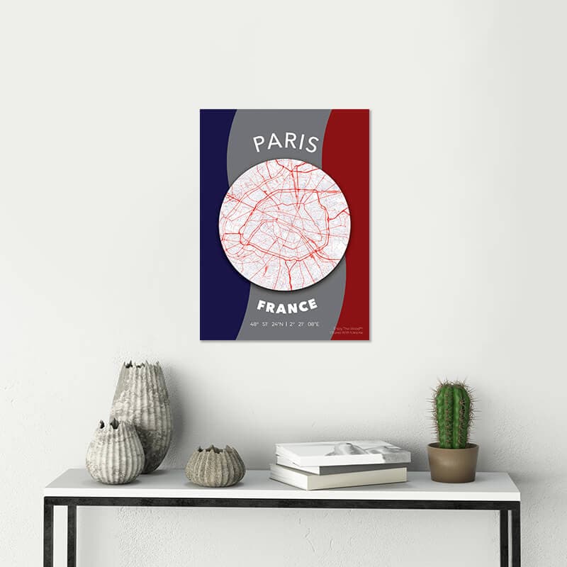 Poster City Map Paris