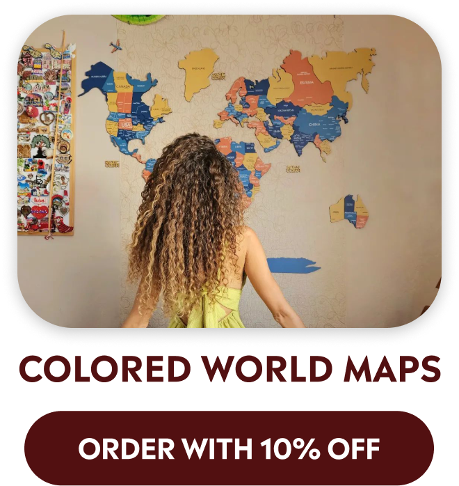 Colored World Maps