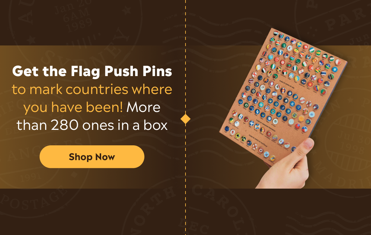 Get a Map with Flags Push Pins