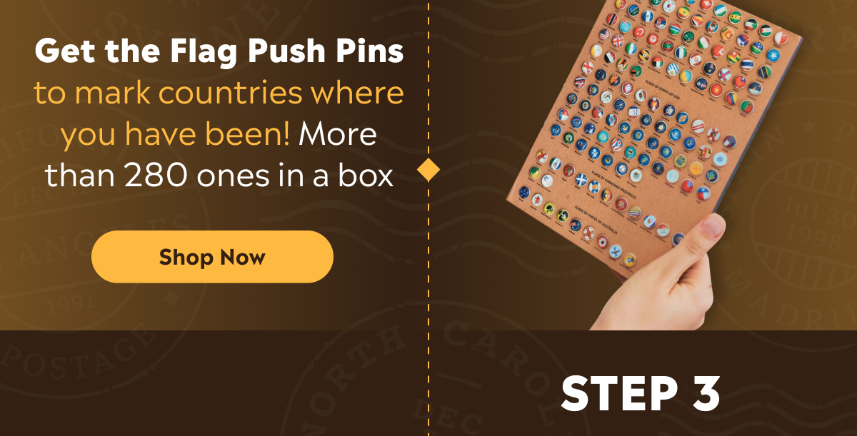 Get a Map with Flags Push Pins