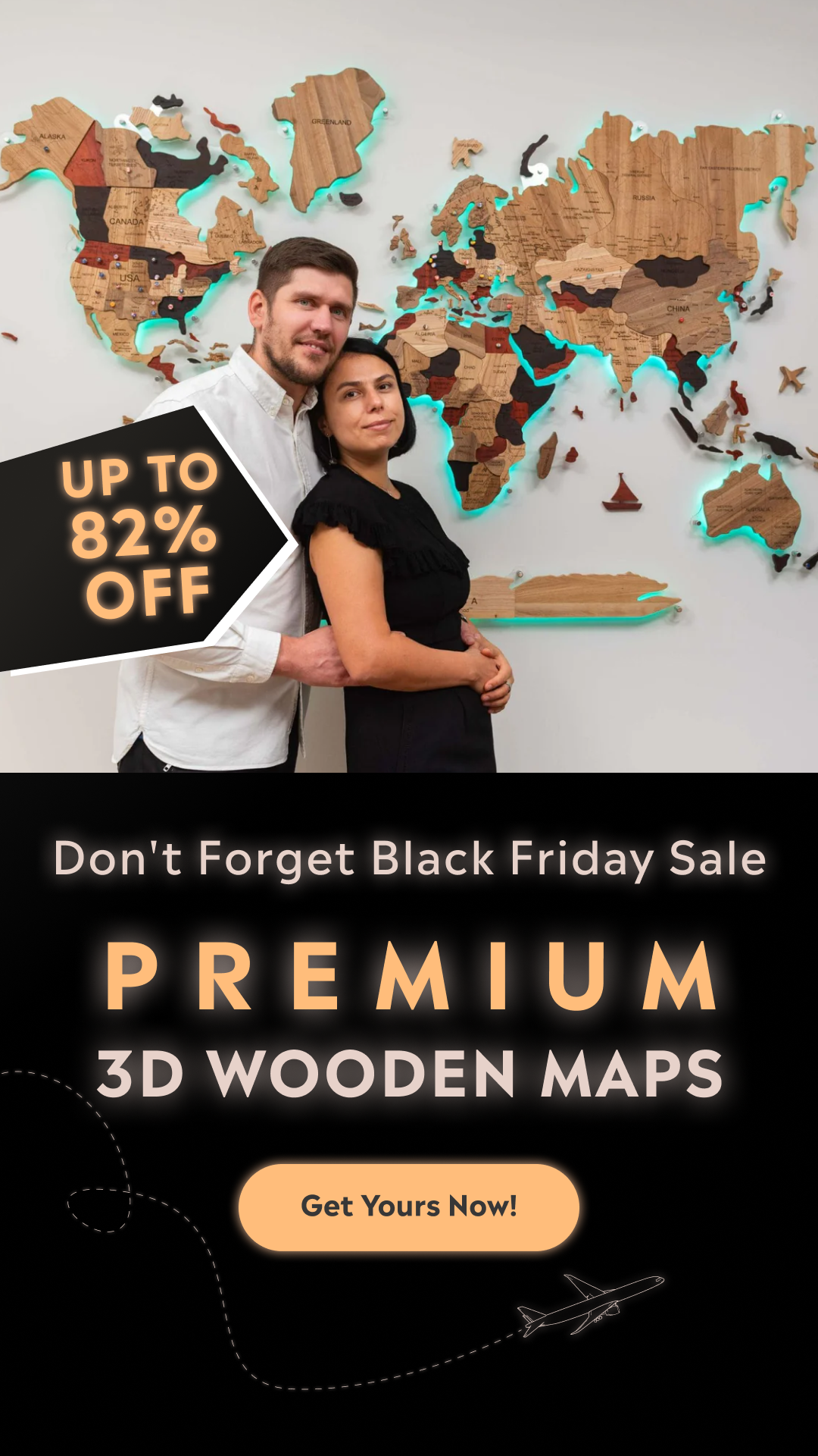 3D LED World Maps