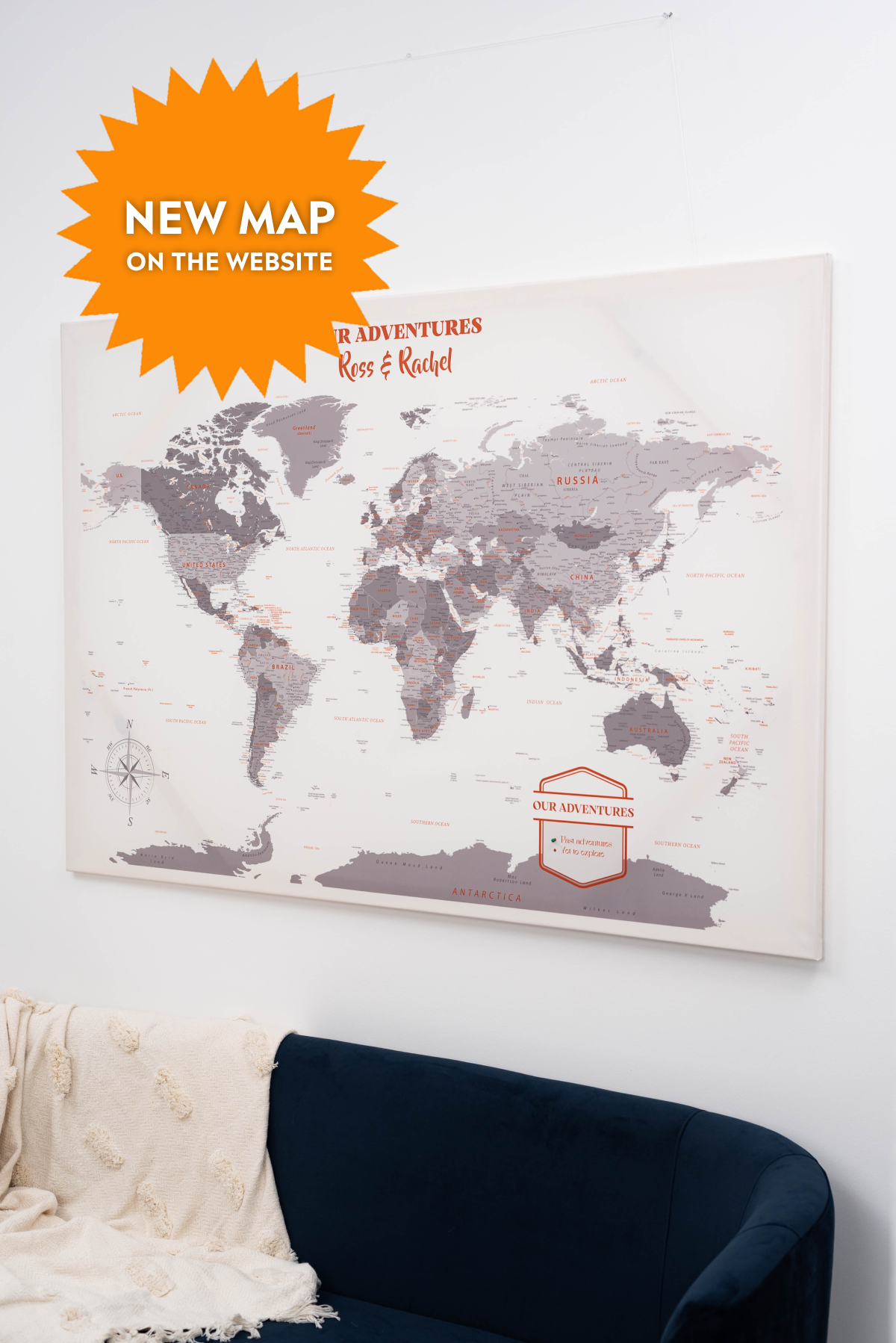 Canvas Travel World Map