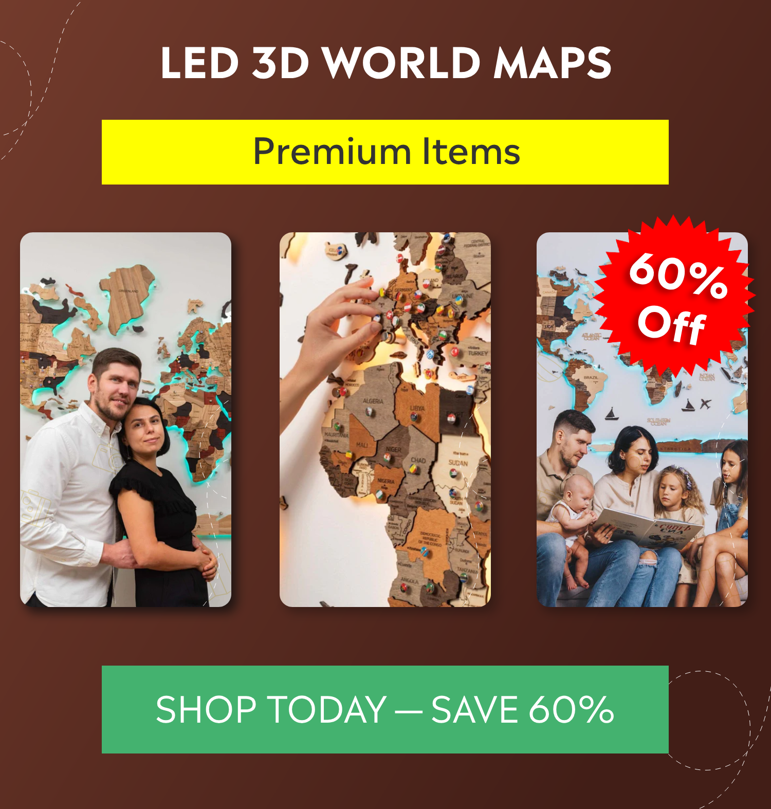 Shop LED World Map Edition