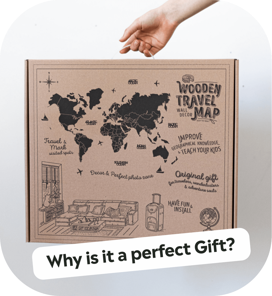 Why a world map is a perfect gift?