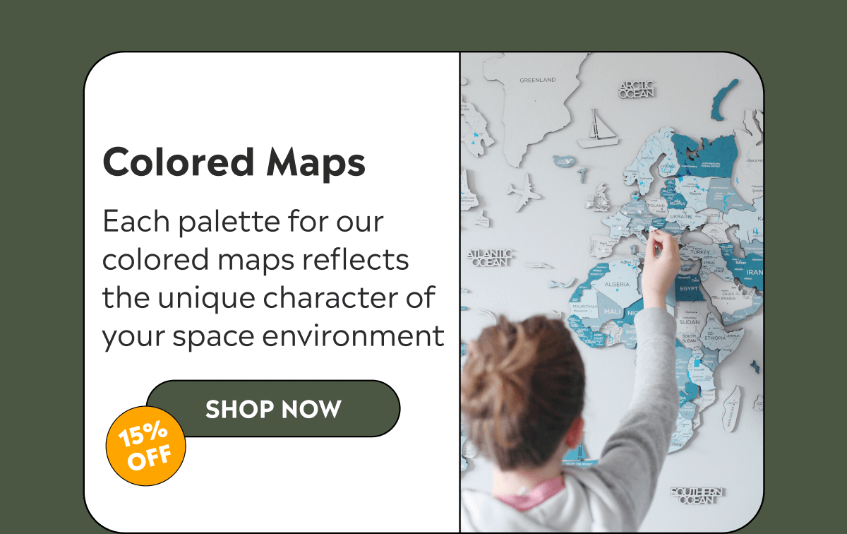 Colored Maps with 15% OFF