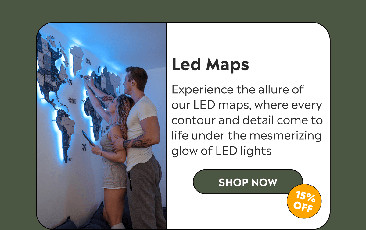 LED Maps with 15% OFF