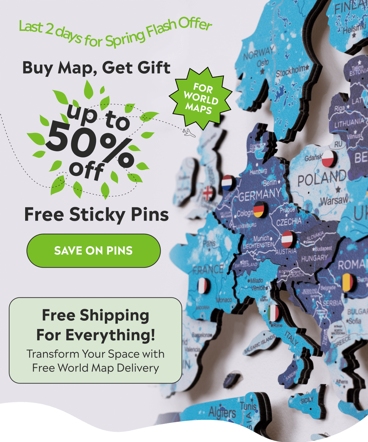 Last 2 Days For Free Sticky Flag Pins