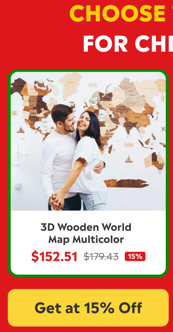 3D World Map Multicolor