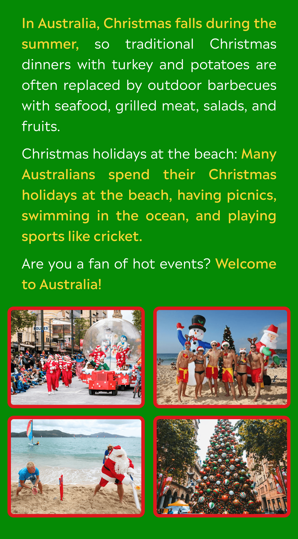 Celebrating Christmas in Australia