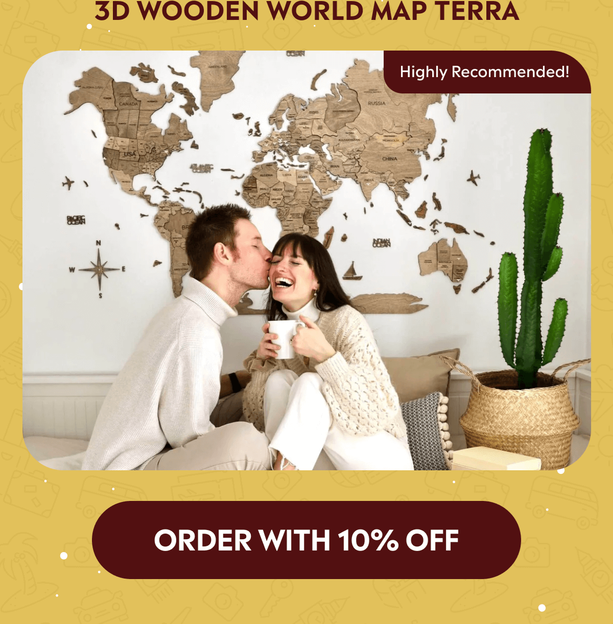 3D World Map Terra with 10% Off