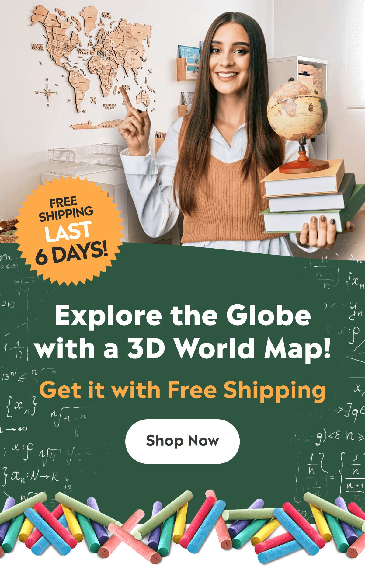 Explore the Globe with a 3D world Map