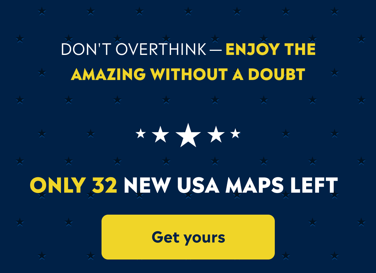 Only 32 new USA Maps Left!