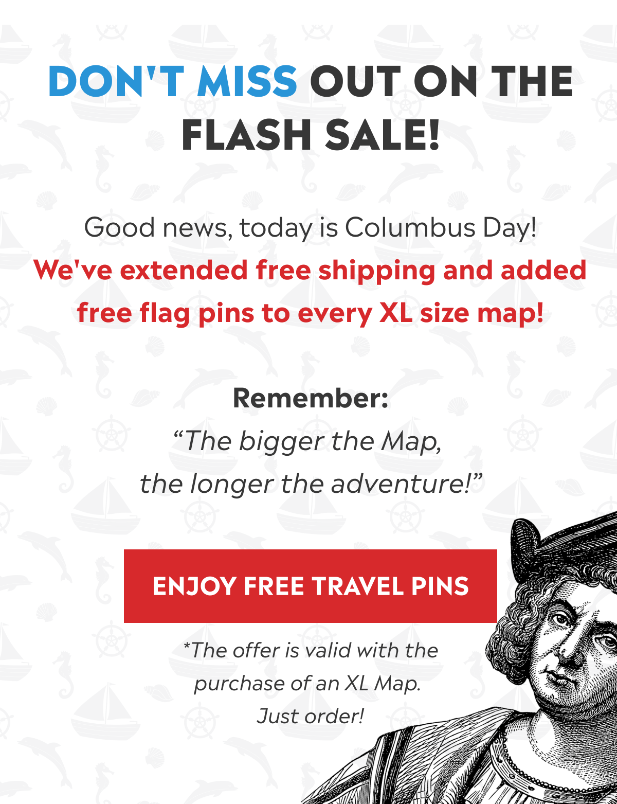 Get XL size with Free Pins