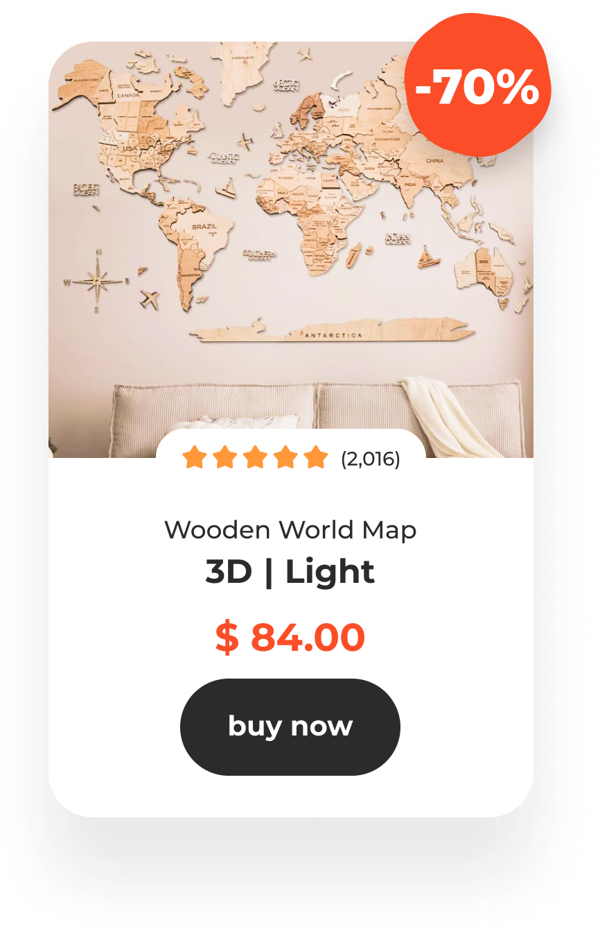 3D World Map Light