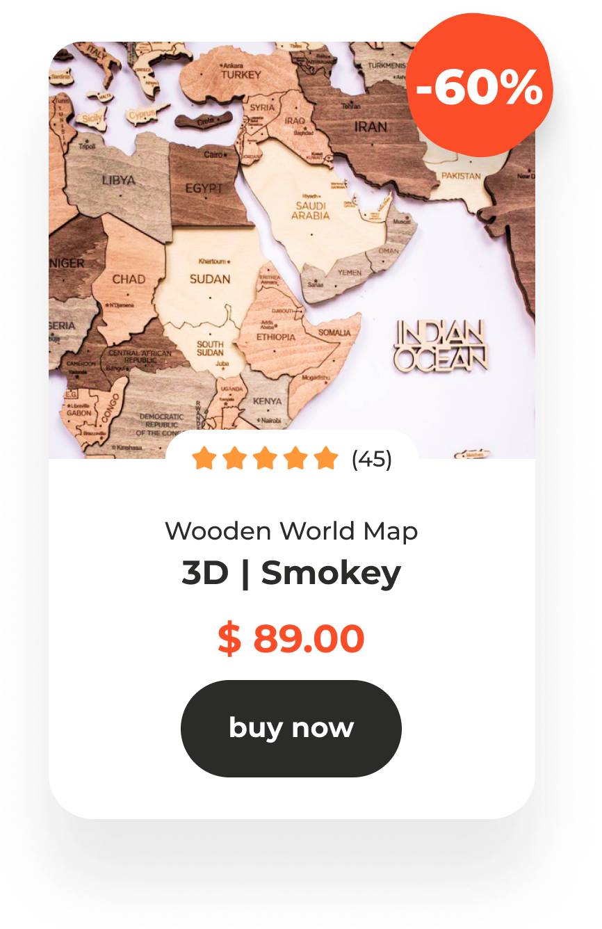 3D World Map Smokey