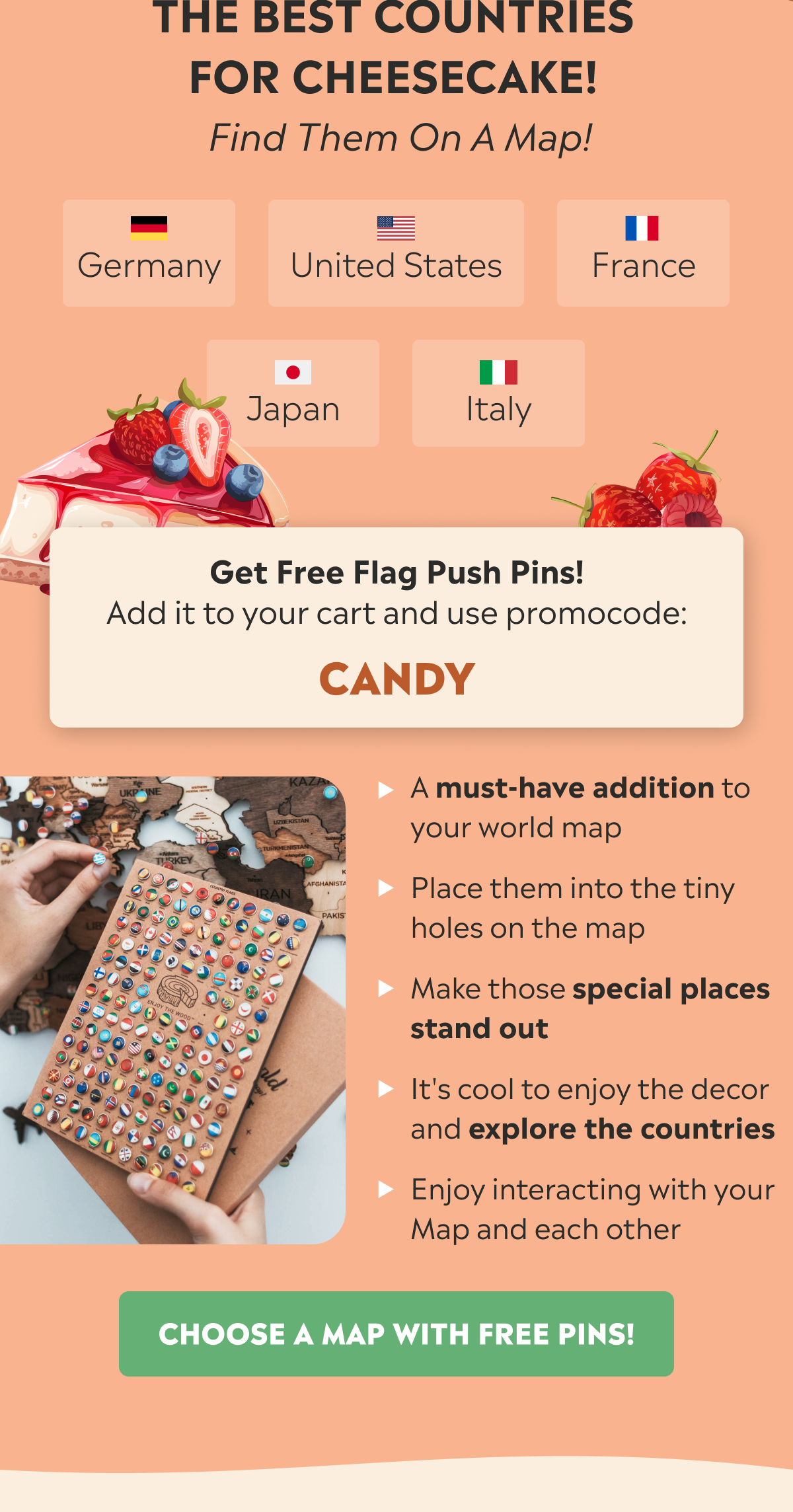 Get Free Pins with a Map